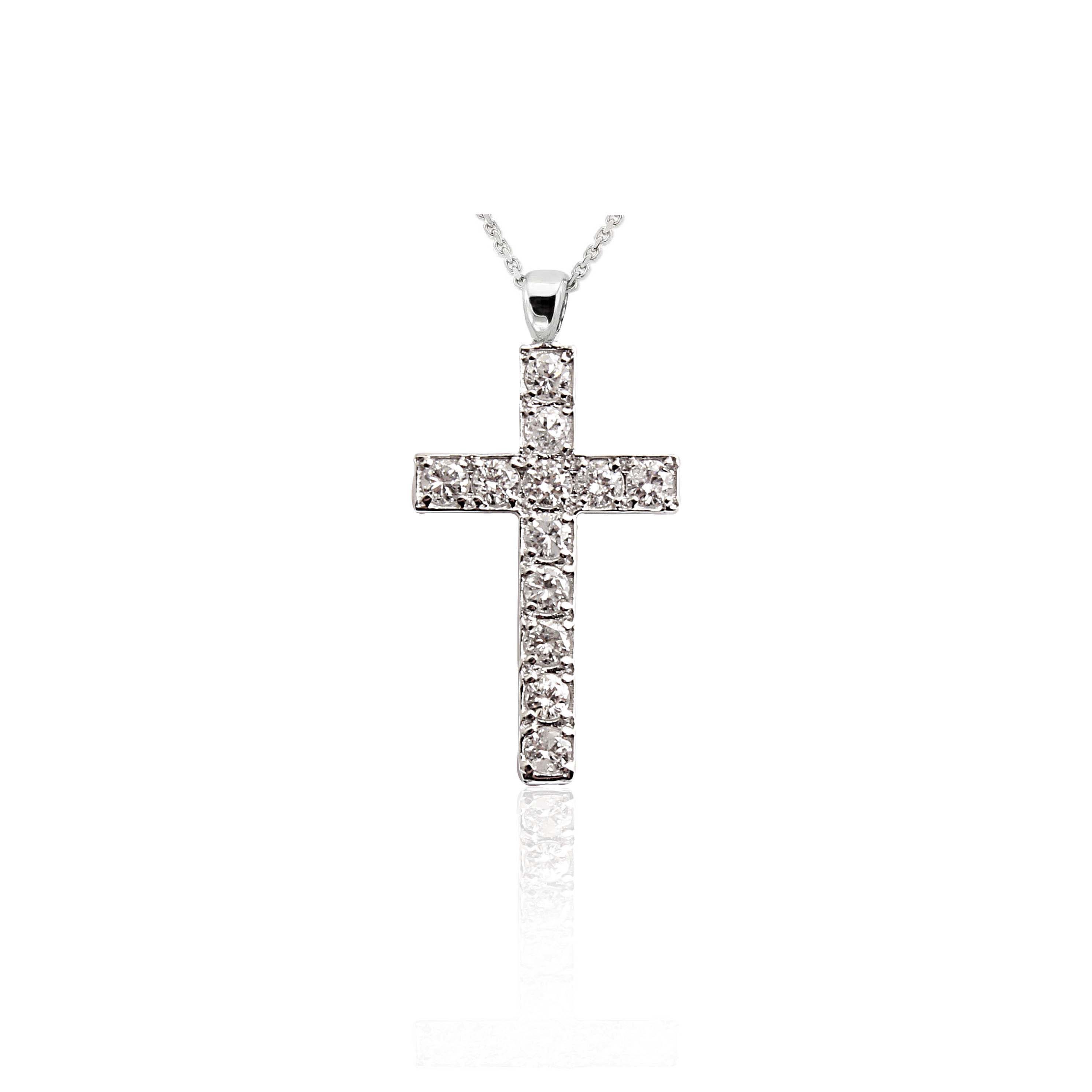 0.23 CT Pırlanta Haç Kolye